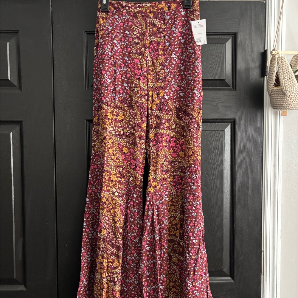 Floral Wide-Leg Pants